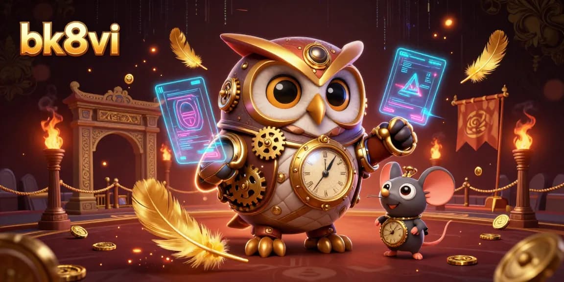 Engage in thrilling gameplay at bk8vi with immersive casino elements in a vibrant 3D scene.