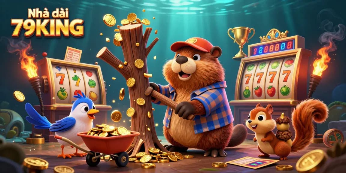 Engage with the thrill of gaming at Nhà cái 79KING with golden rewards raining down from above.