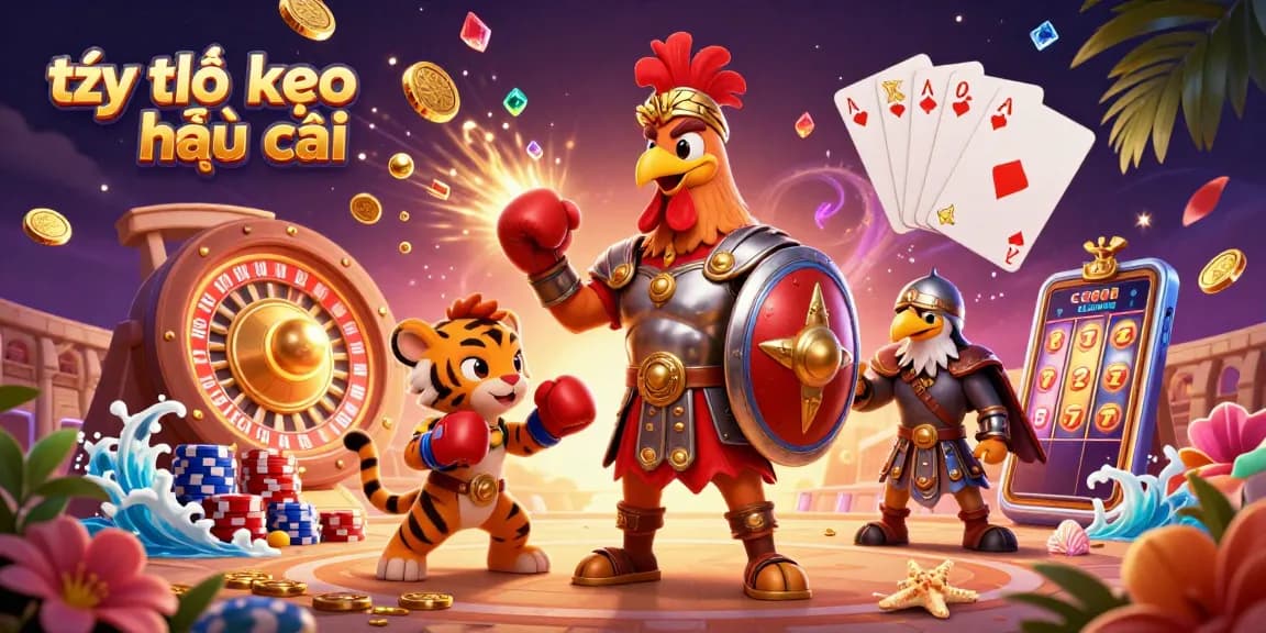 Experience action at tỷ lệ kèo nhà cái with a dynamic scene featuring sports elements and casino excitement.