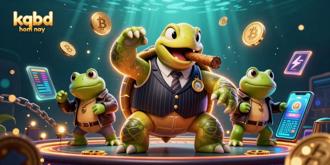 Engage with kqbd hom nay in a vibrant casino scene featuring a snapping turtle in a mobster suit.