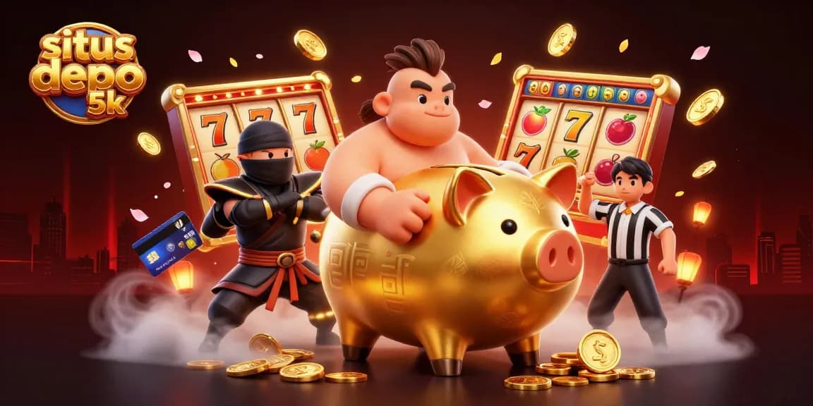 Experience the thrill of situs depo 5k with vibrant slots and engaging characters in a captivating scene.