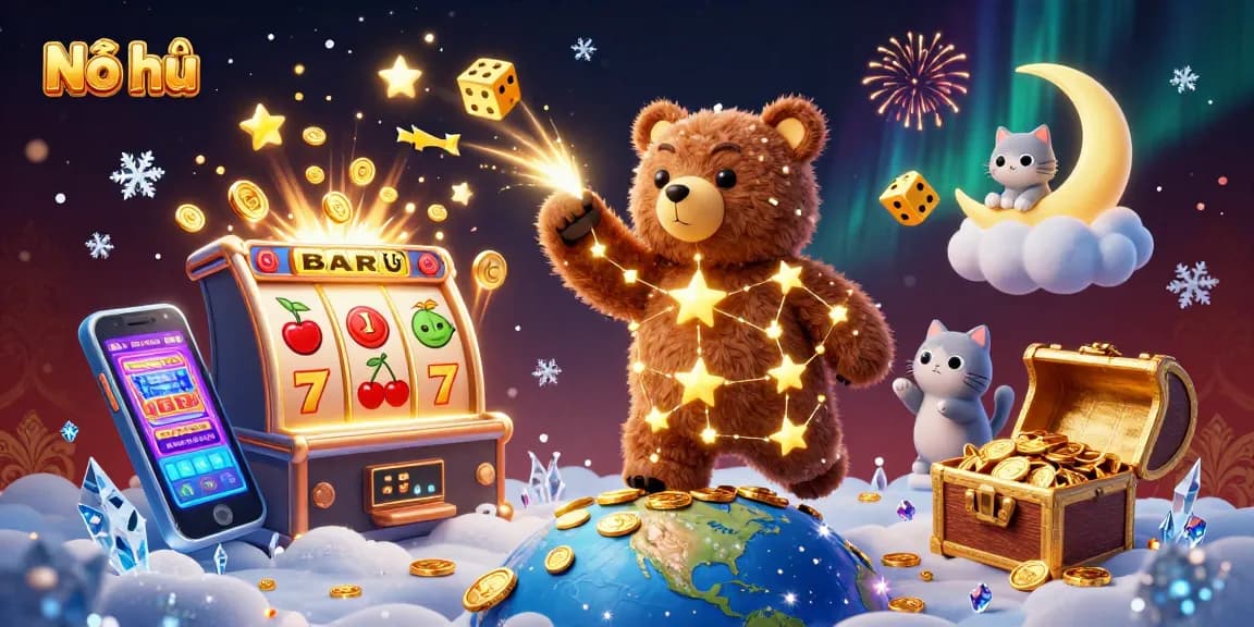 Nổ hũ thrills with a 3D jackpot explosion, showcasing dynamic symbols and winning opportunities.