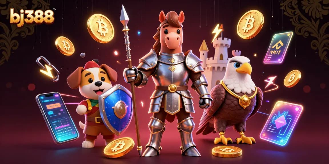 Engage in exhilarating gameplay on bj388 with knight and squire in armor, betting with crypto.