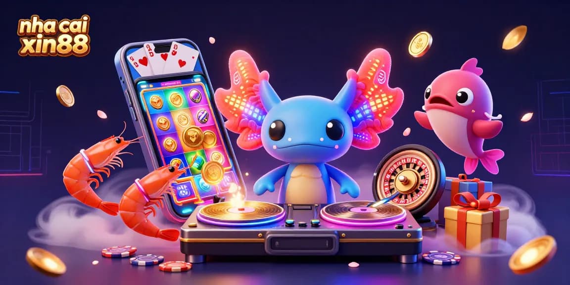 Experience dynamic gaming at nha cai xin88 with colorful characters and exciting casino elements.