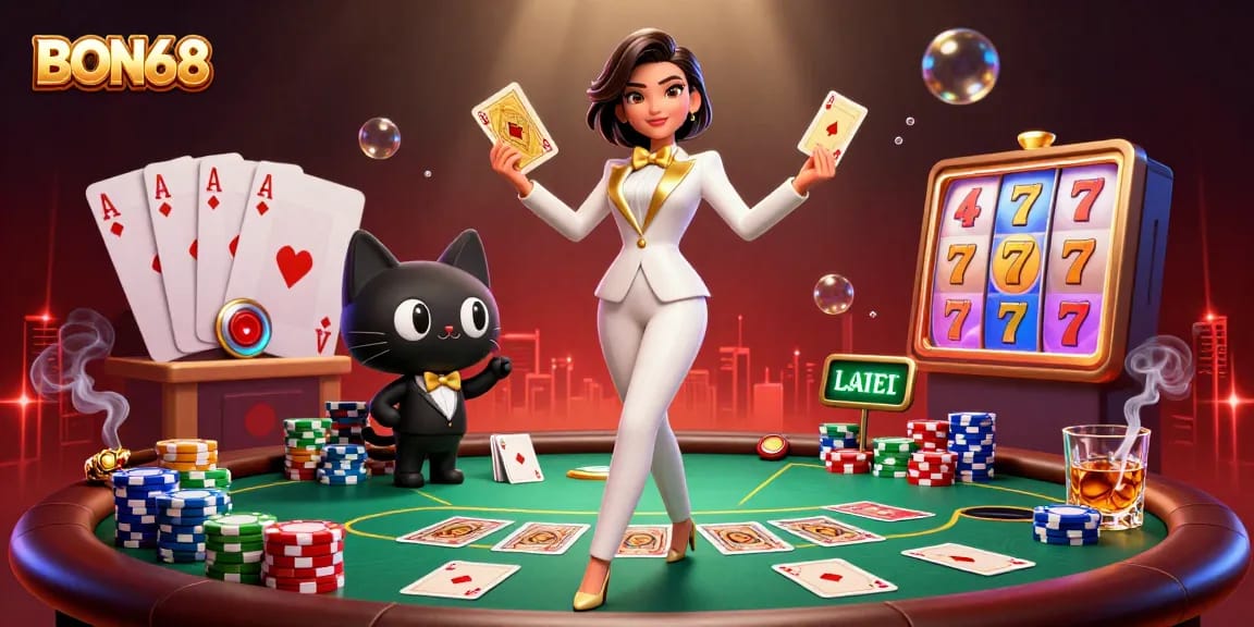 Experience the excitement at BON68 with high-stakes poker and vibrant slot games.