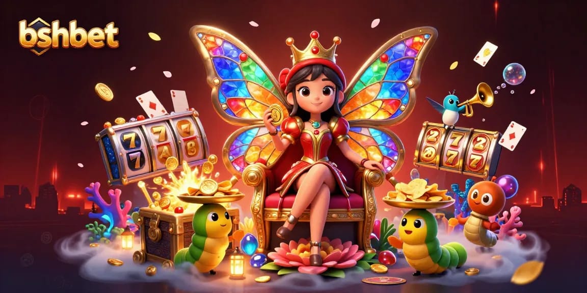 Experience thrilling wins at bshbet with 3D fantasy characters celebrating in a vibrant casino scene.