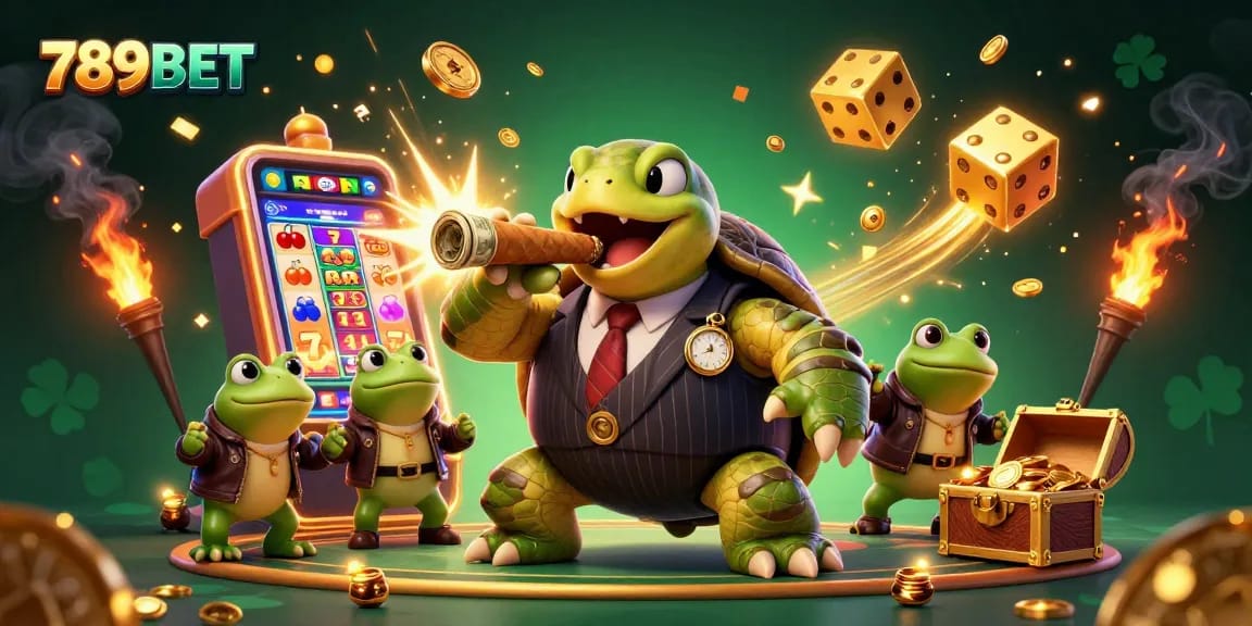 Experience thrilling wins with 789BET in a vibrant casino adventure featuring a lively 3D scene.