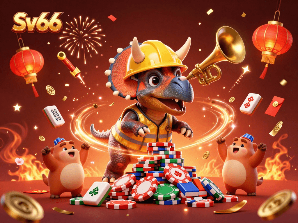 Engage in thrilling gambling adventures with Sv66, featuring unique characters and festive elements.
