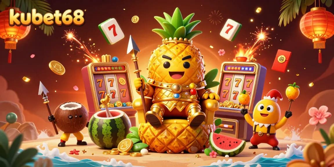 Join the excitement at kubet68 with vibrant casino elements and charming characters in a dynamic gaming scene.
