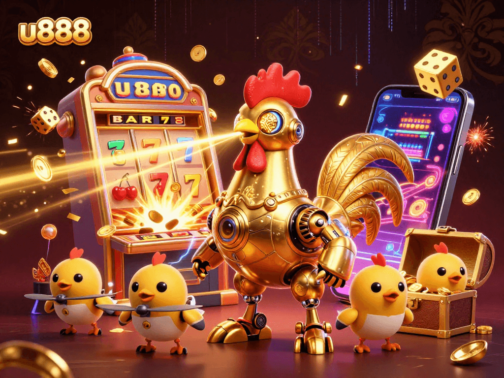 Experience the thrilling excitement of u888's casino adventures with vibrant characters and exploding jackpots.
