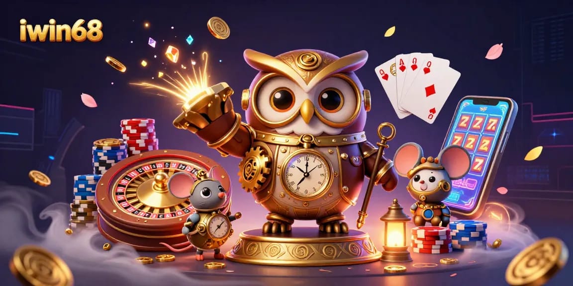 Experience exhilarating gameplay at iwin68 with vibrant casino scenes filled with coins and cards.