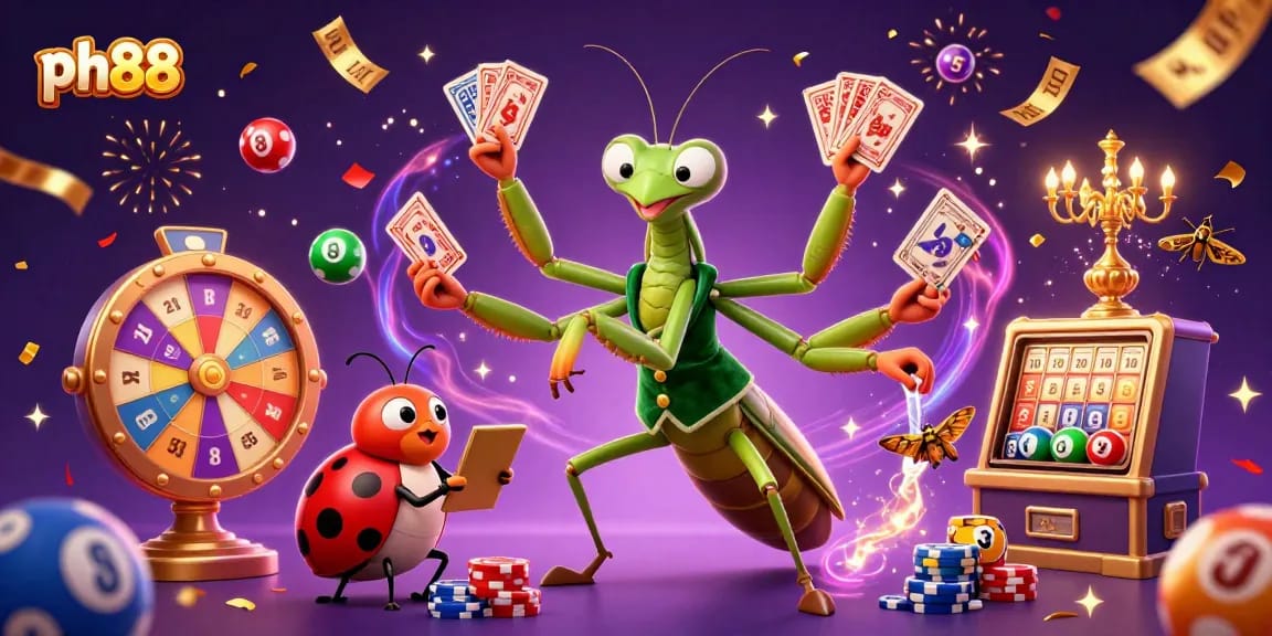 Experience thrilling gaming at ph88 with vibrant lottery elements and energetic casino scene