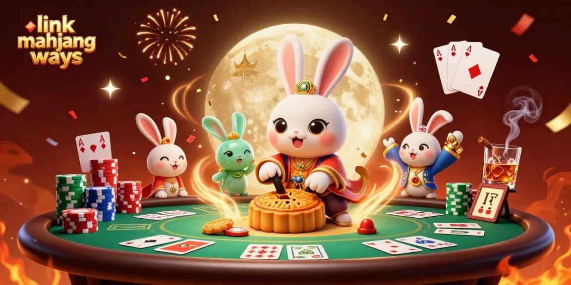 Experience the excitement of link mahjong ways with vibrant casino elements in this dynamic illustration.