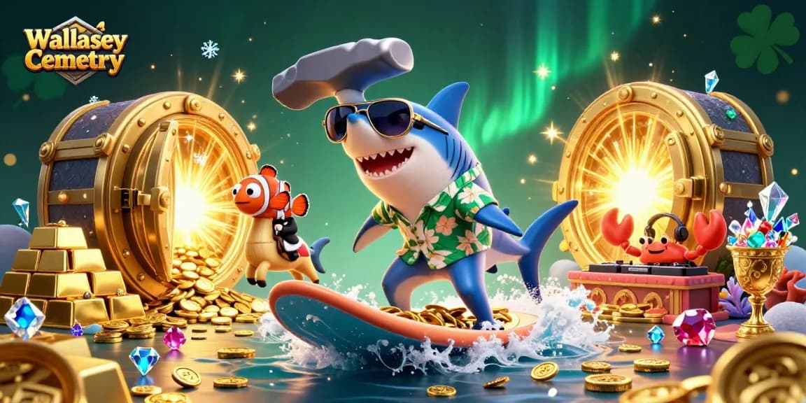Engage with the dynamic Wallasey Cemetery scene, featuring vibrant casino-themed elements and characters.
