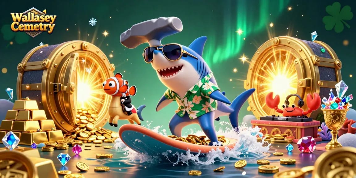 Engage with the dynamic Wallasey Cemetery scene, featuring vibrant casino-themed elements and characters.