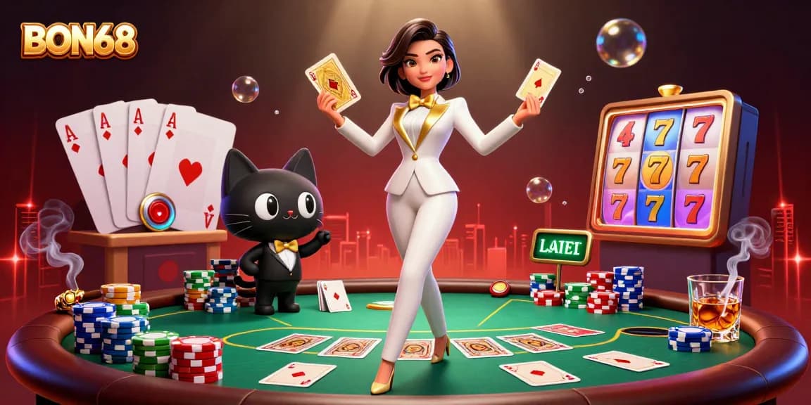 Experience the excitement at BON68 with high-stakes poker and vibrant slot games.