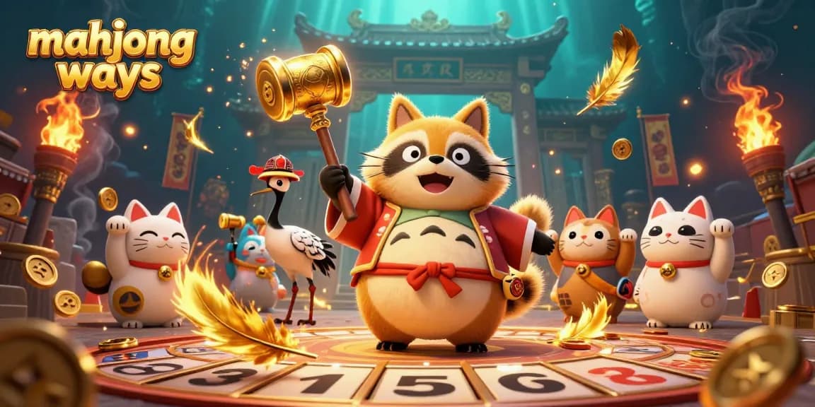 Experience the excitement of mahjong ways with vibrant characters and slot elements in a captivating scene.