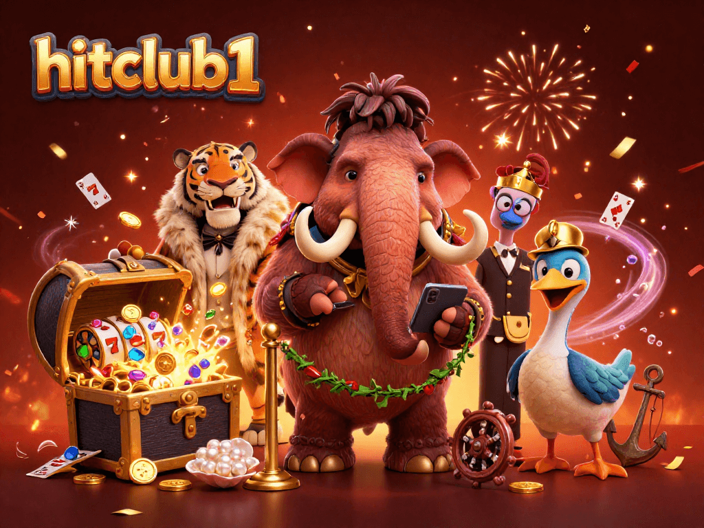 Join the vibrant casino action at hitclub1 with dynamic characters and sparkling game elements.