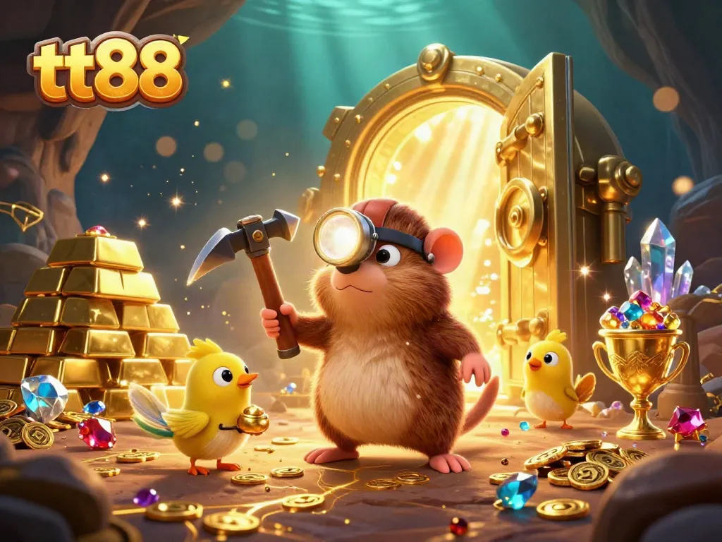 Experience winning moments with tt88 as a treasure hunter mole uncovers gems in an adventure-filled casino.