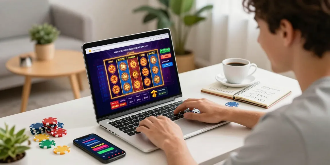 Excited player exploring free spins on registration UK offers on a vibrant online casino platform.