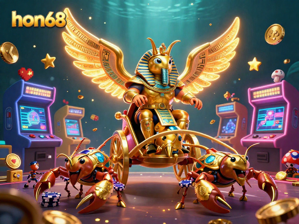 Experience the excitement of hon68 with a dynamic, vibrant casino-inspired digital illustration.