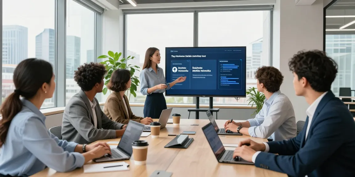 Top business mobile networks UK discussed in a vibrant meeting environment with professionals collaborating and strategizing.
