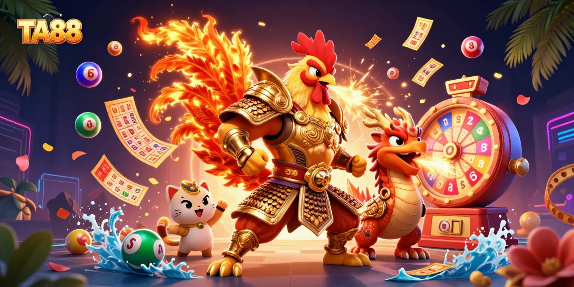 Engage with TA88's thrilling casino scene featuring dynamic characters and vibrant game elements!