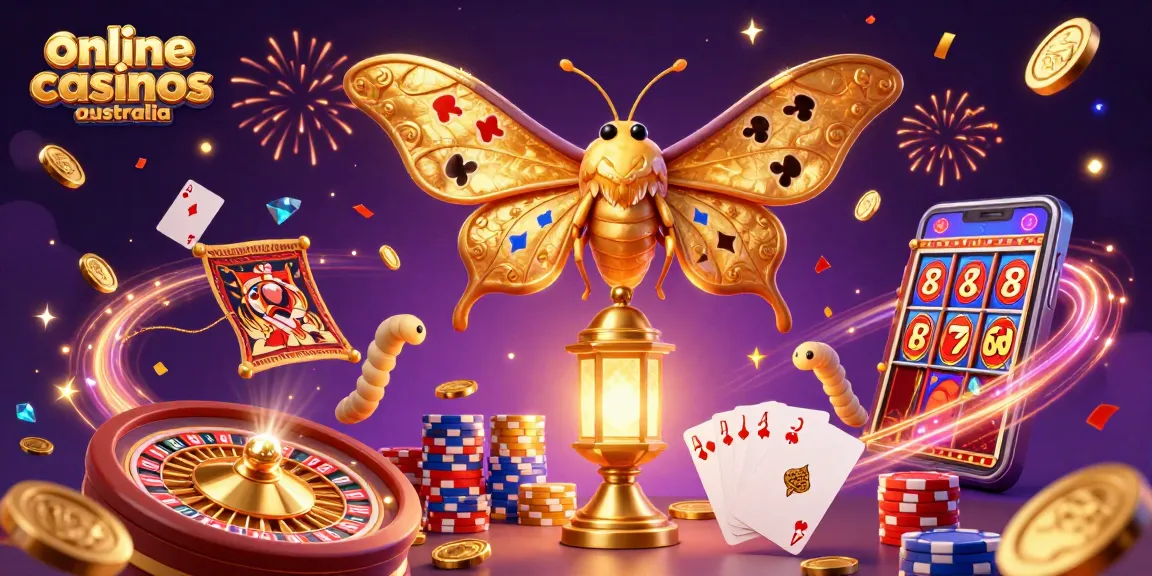 Experience vibrant gaming at online casinos Australia with spinning roulette and dazzling jewels.