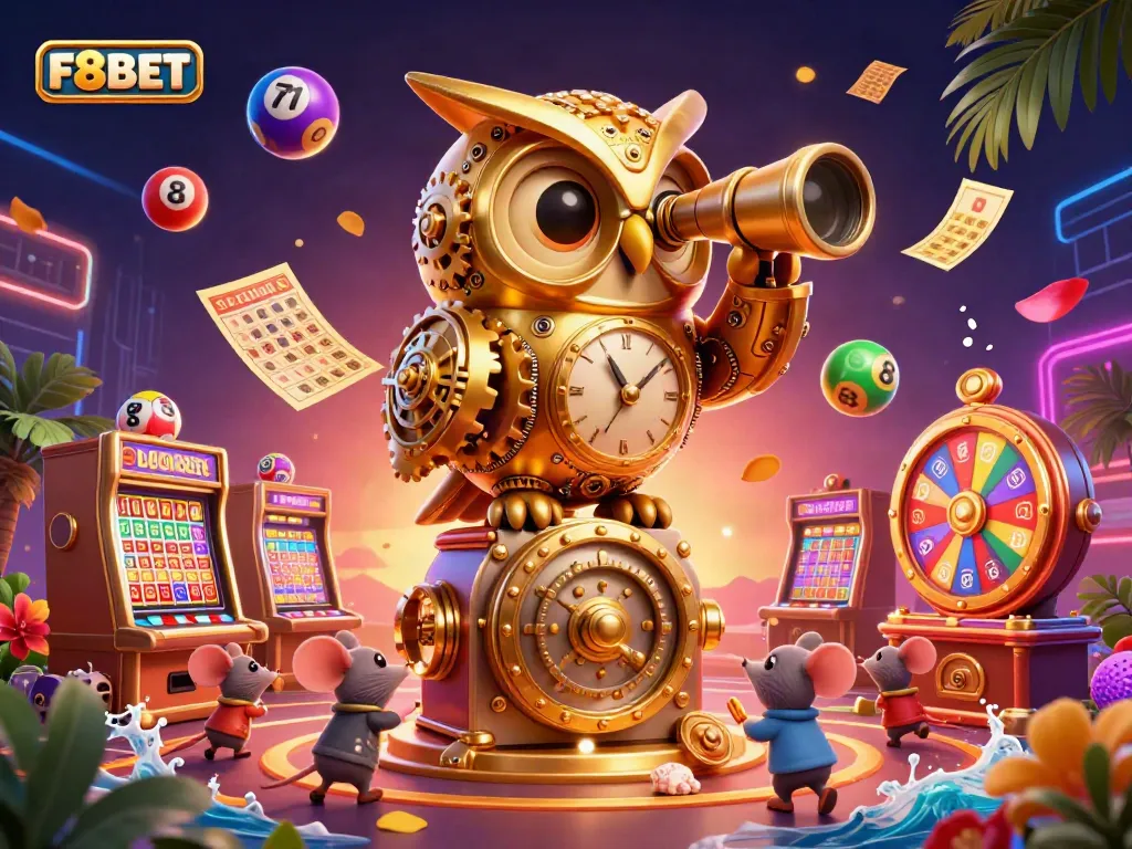 Experience the vibrant casino atmosphere with F8BET, featuring dynamic characters and engaging game elements.