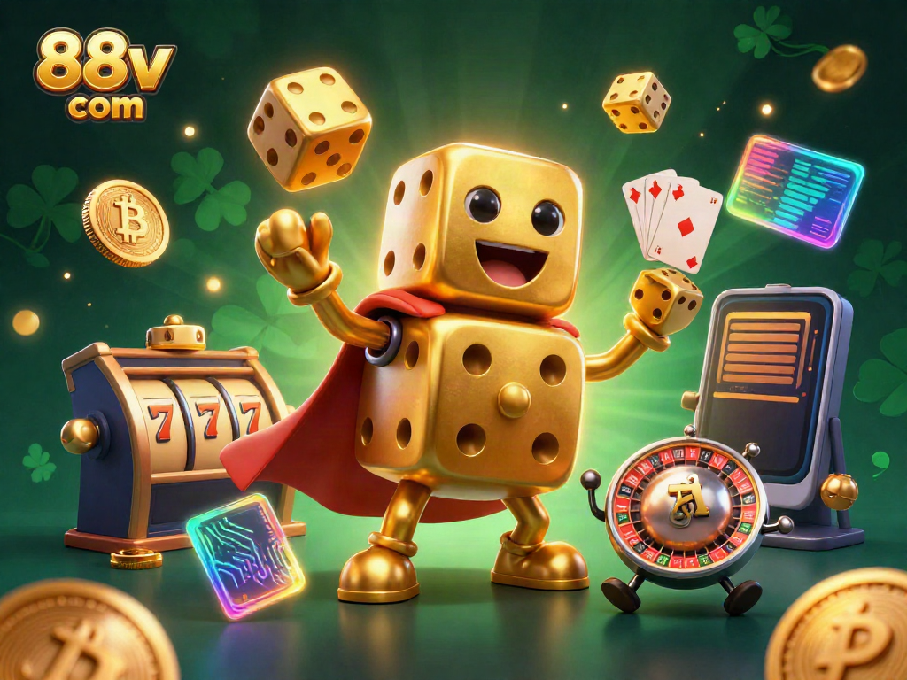 Engage with thrilling casino action at 88vv com featuring vibrant slots and iconic dice golem.