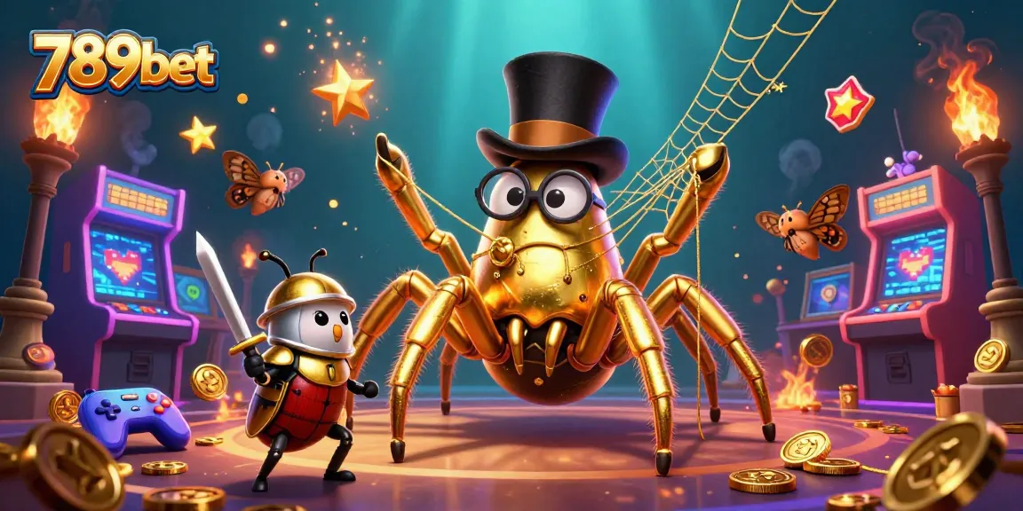 Engage with 789bet in a vibrant casino scene featuring unique characters and golden elements.