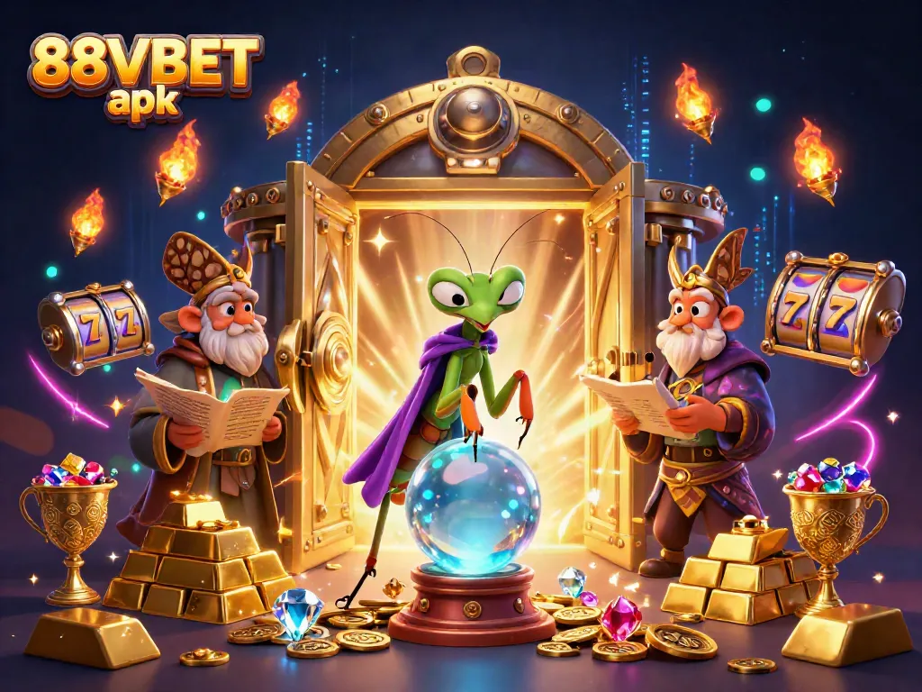 Experience thrilling gameplay with 88VBET apk featuring mystical characters and casino treasure elements.