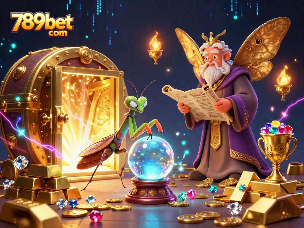 Engage with 789bet com through an enchanting fortune teller scene featuring mystical elements and treasures.