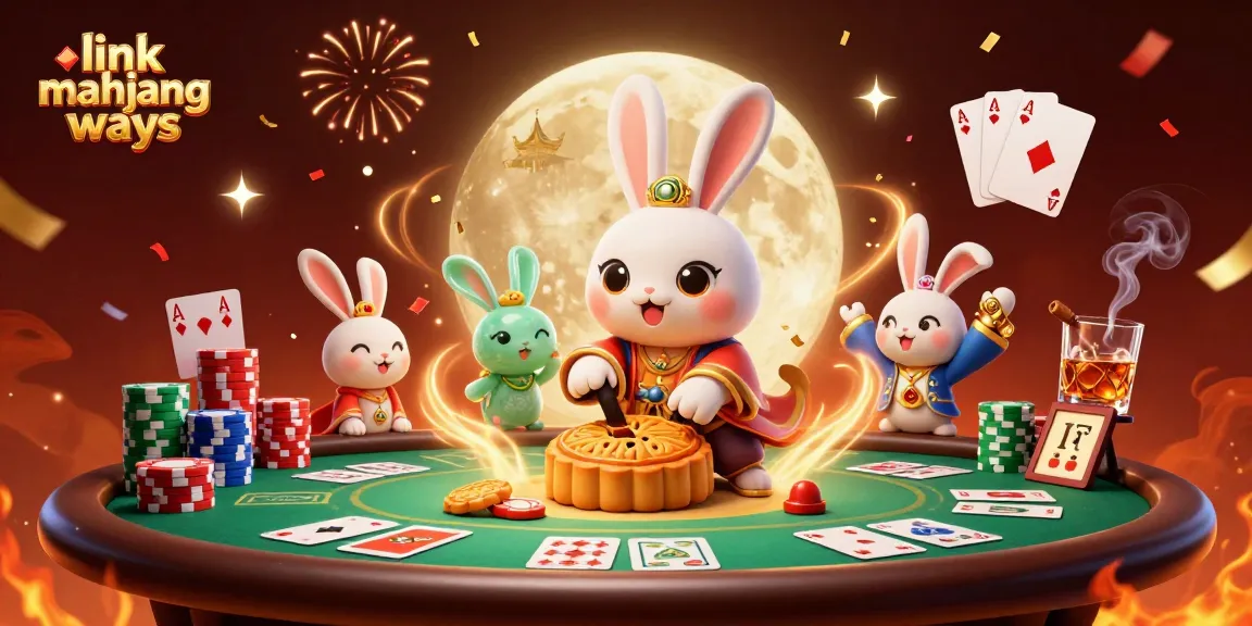 Experience the excitement of link mahjong ways with vibrant casino elements in this dynamic illustration.