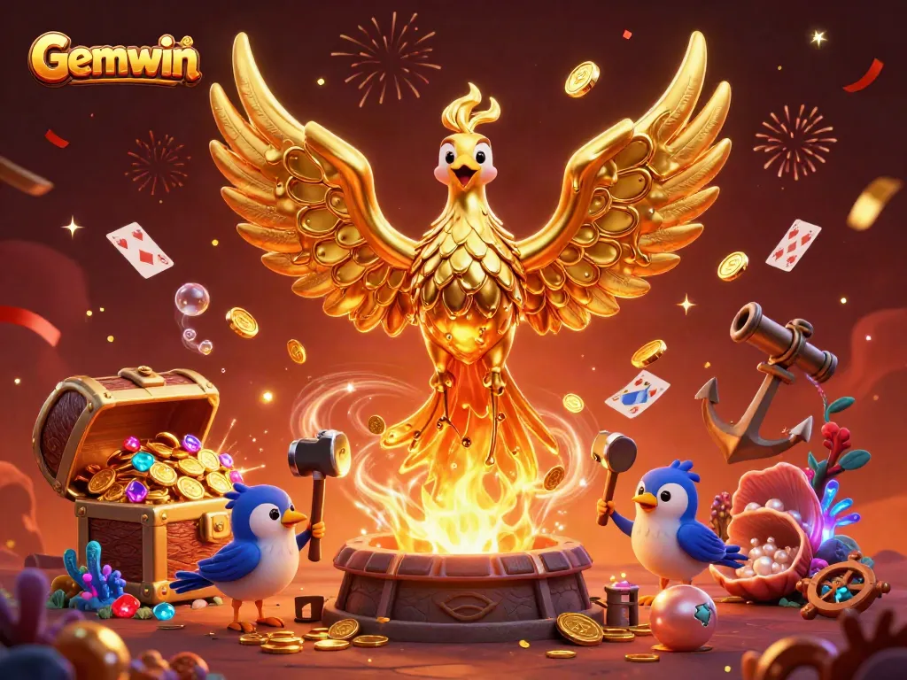 Engage in thrilling gameplay with Gemwin's unique 3D casino world filled with vibrant treasures.