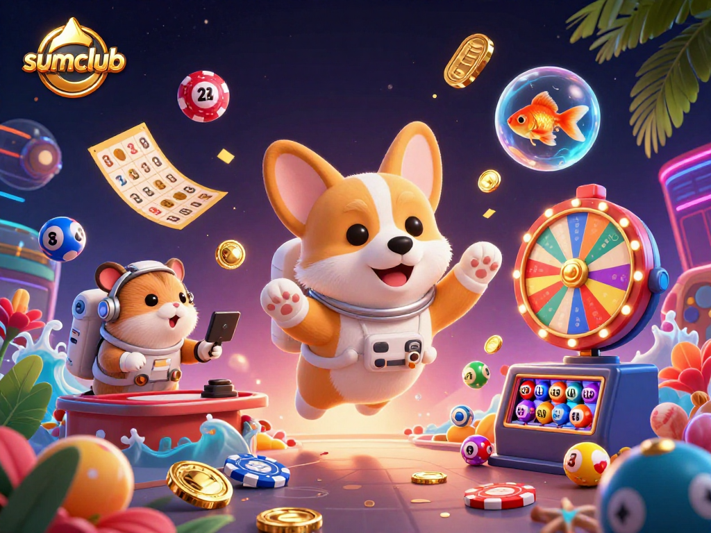 Sumclub offers an engaging experience with playful 3D characters and a vibrant casino atmosphere.