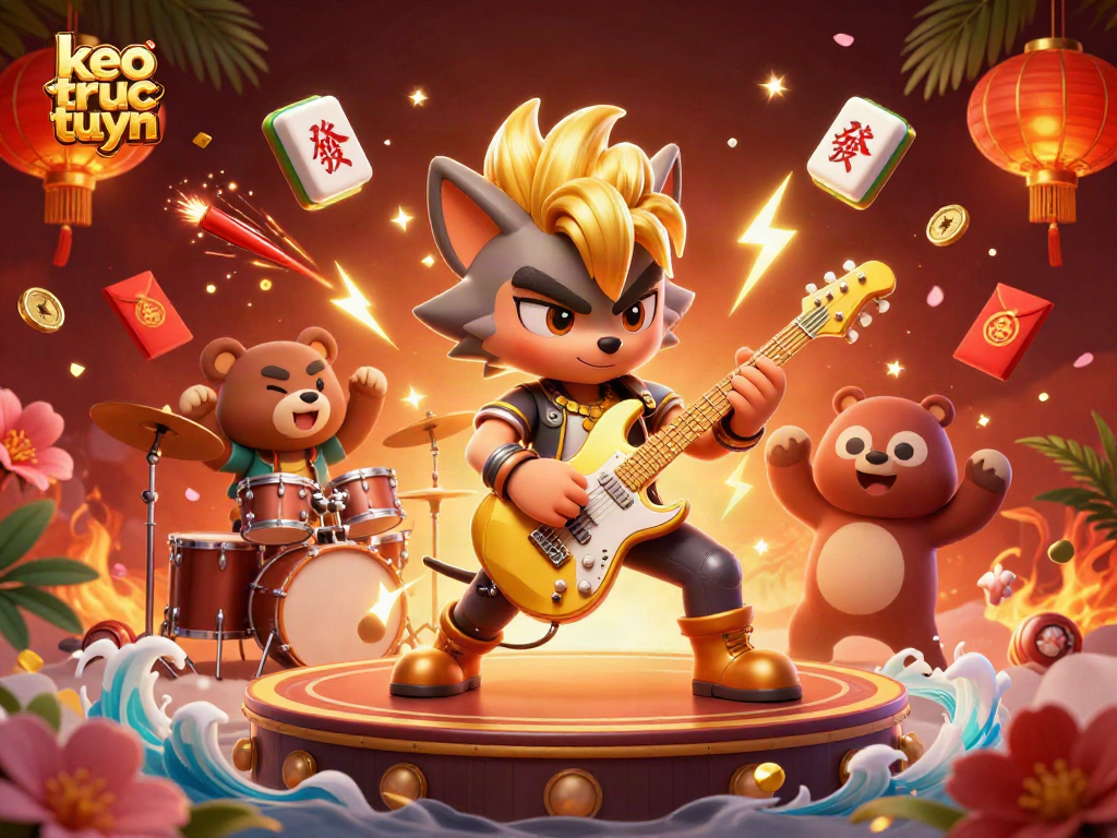 Experience the excitement of keo truc tuyen with a dynamic casino scene featuring vibrant characters and elements.